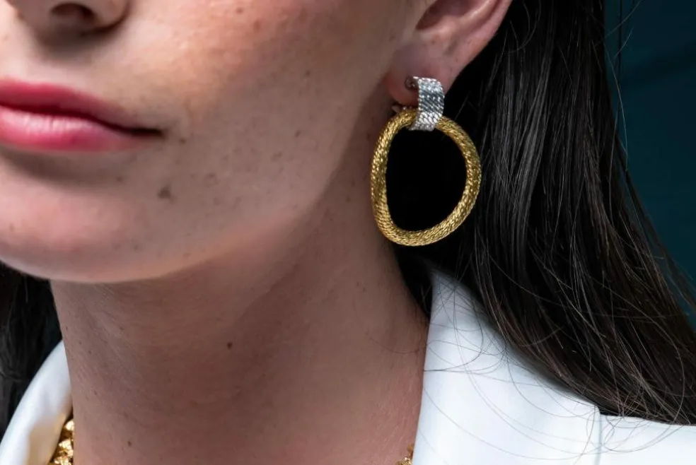 Boucles d'oreilles Clips Or jaune, Or blanc