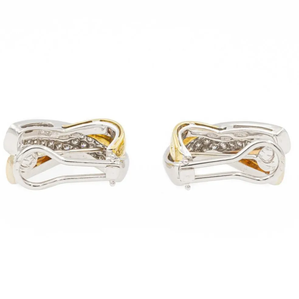 Boucles d'oreilles Clips Or blanc Diamant