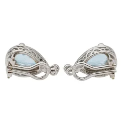 Boucles d'oreilles Clips Or blanc Topaze
