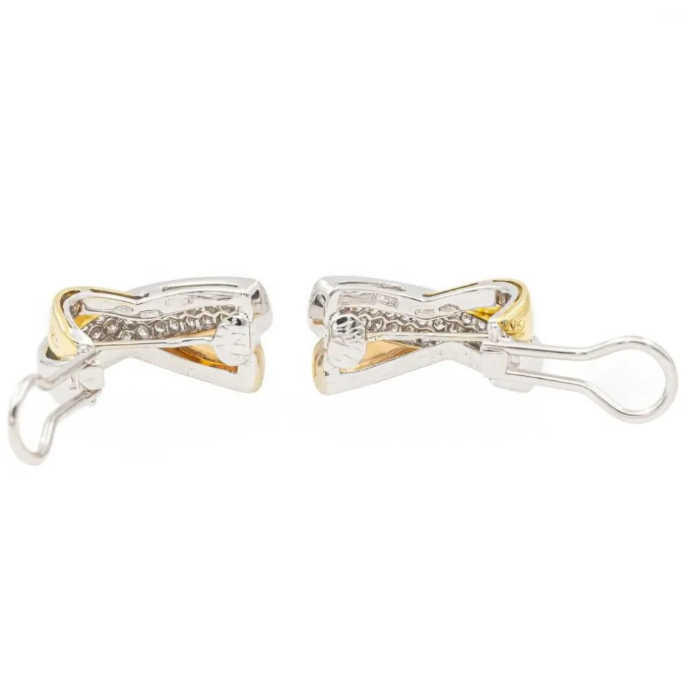 Boucles d'oreilles Clips Or blanc Diamant