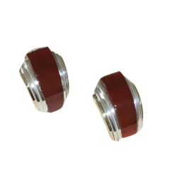 Boucles d'oreilles Clips Puiforcat Cornaline