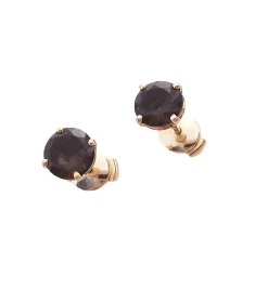 Boucles d'oreilles clous Quartz fumé
