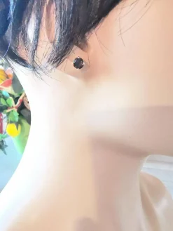 Boucles d'oreilles clous Quartz fumé