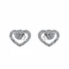 Boucles d'oreilles coeur diamants