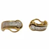 Boucles d'oreilles contemporaines or et diamants