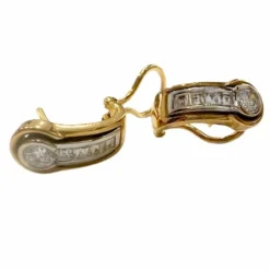 Boucles d'oreilles contemporaines or et diamants