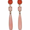 Boucles d'oreilles Corail Diamants