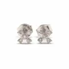 Boucles d'oreilles croix diamants or blanc