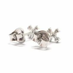 Boucles d'oreilles croix diamants or blanc