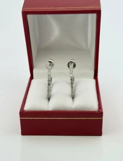 Boucles d’oreilles créole or blanc et diamants