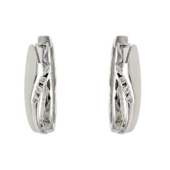 Boucles d'oreilles Créoles Or blanc Diamant