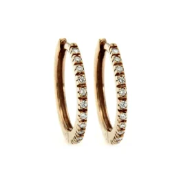 Boucles d'oreilles créoles Or Diamants