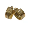 Boucles d’oreilles créoles ciselées 3 ors
