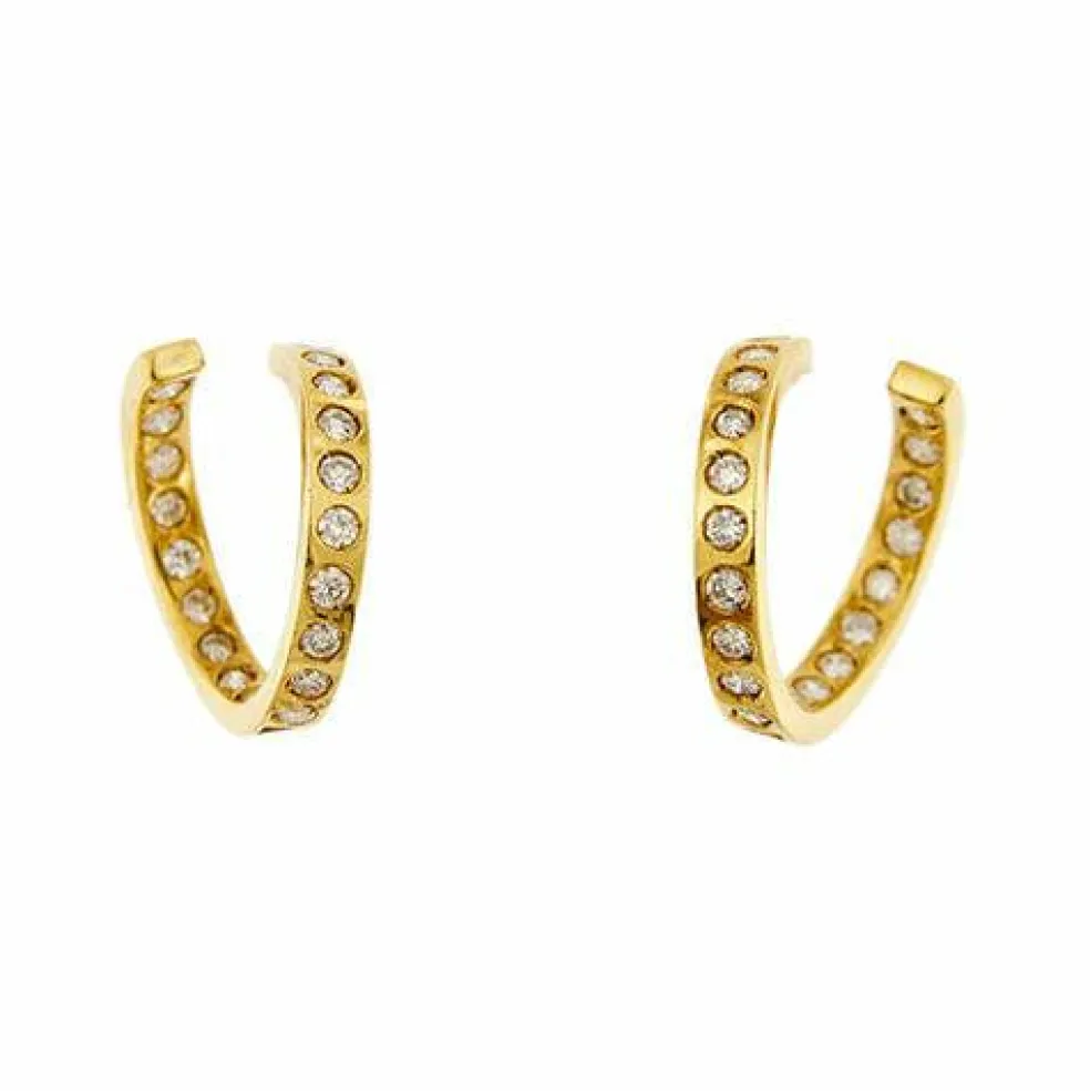 Boucles d'oreilles créoles en diamant