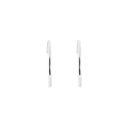 Boucles d'oreilles créoles en or blanc