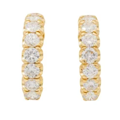Boucles d'oreilles Créoles Or jaune Diamant