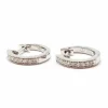 Boucles d'oreilles créoles or blanc diamants
