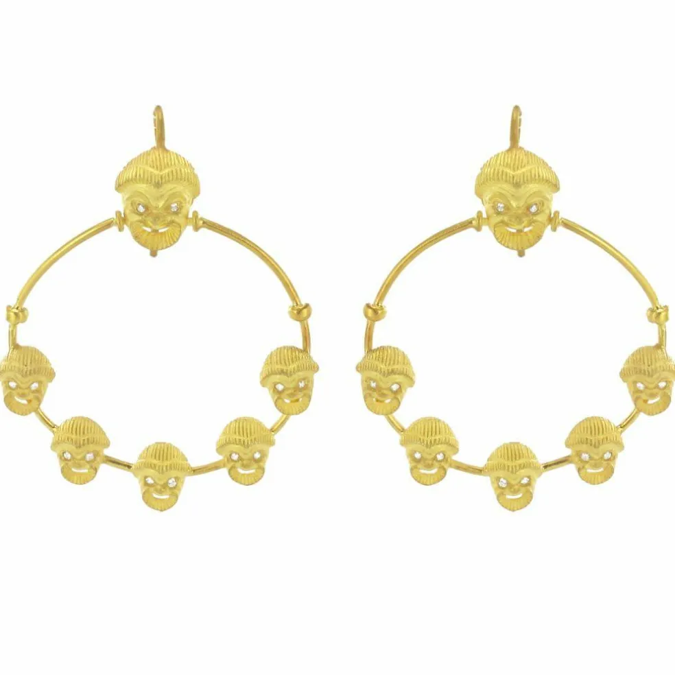 Boucles d'oreilles créoles masques