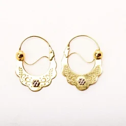 Boucles d'oreilles créoles savoyardes or jaune