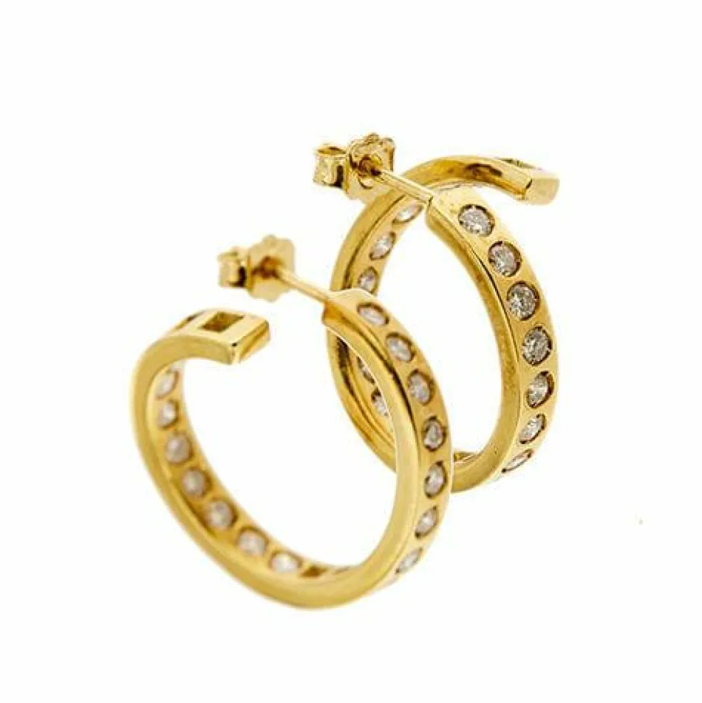 Boucles d'oreilles créoles en diamant