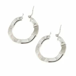 Boucles d'oreilles créoles ondulées