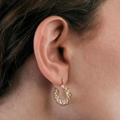 Boucles d'oreilles créoles anciennes or jaune