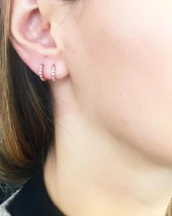 Boucles d'oreilles créoles Diamant
