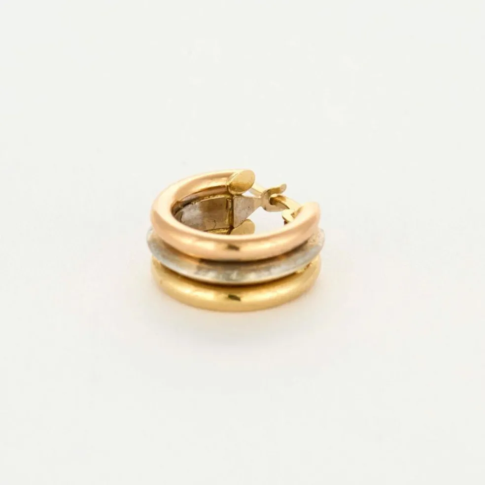 Boucles d'oreilles créoles 3 ors