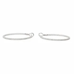 Boucles d'oreilles Créoles Or blanc Diamant