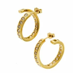 Boucles d'oreilles créoles en diamant