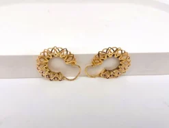 Boucles d'oreilles créoles anciennes or jaune