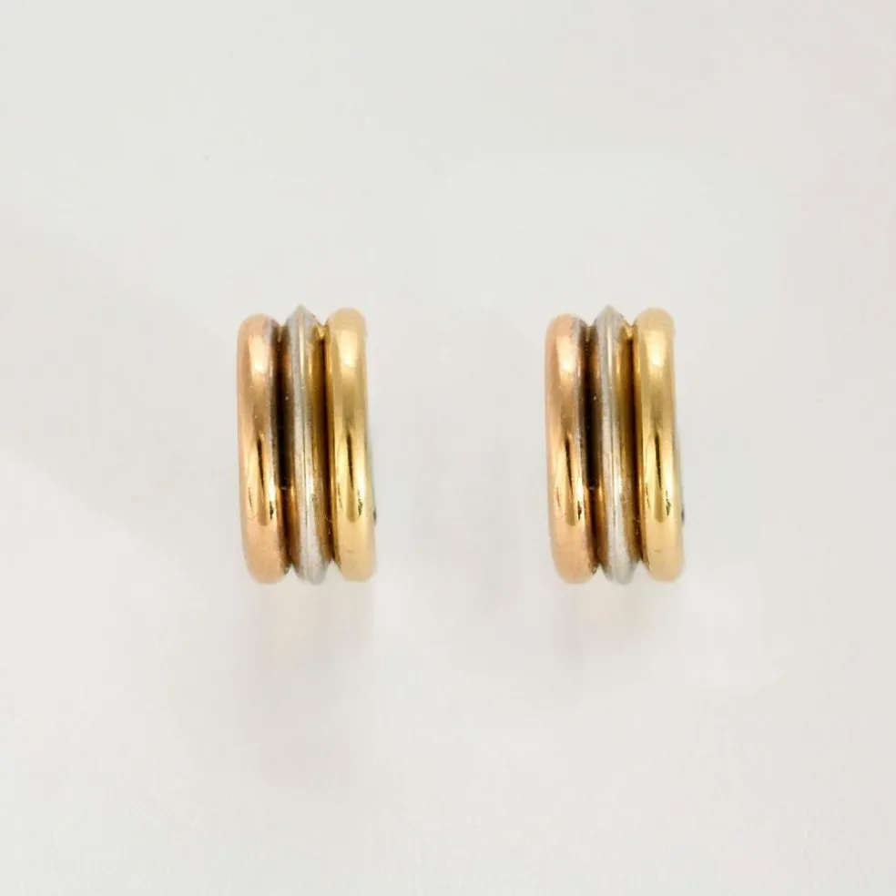 Boucles d'oreilles créoles 3 ors