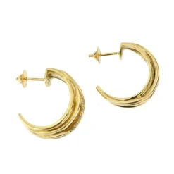 Boucles d'oreilles créoles Or jaune Diamants