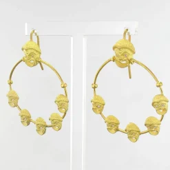 Boucles d'oreilles créoles masques