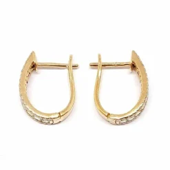 Boucles d'oreilles créoles saphirs multicolores diamants