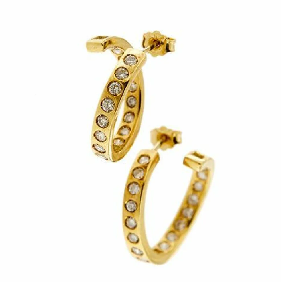 Boucles d'oreilles créoles en diamant
