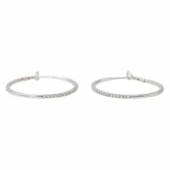 Boucles d'oreilles Créoles Or blanc Diamant
