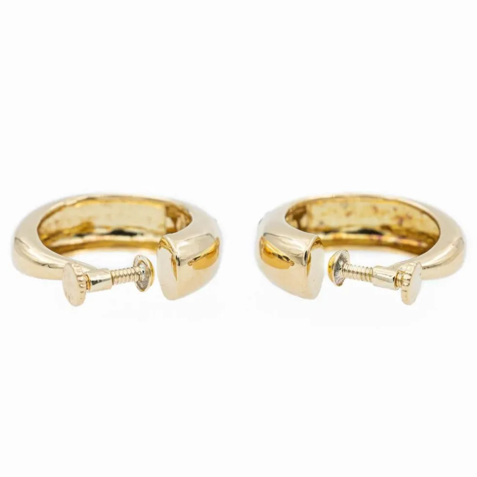 Boucles d'oreilles Créoles Or jaune Diamant