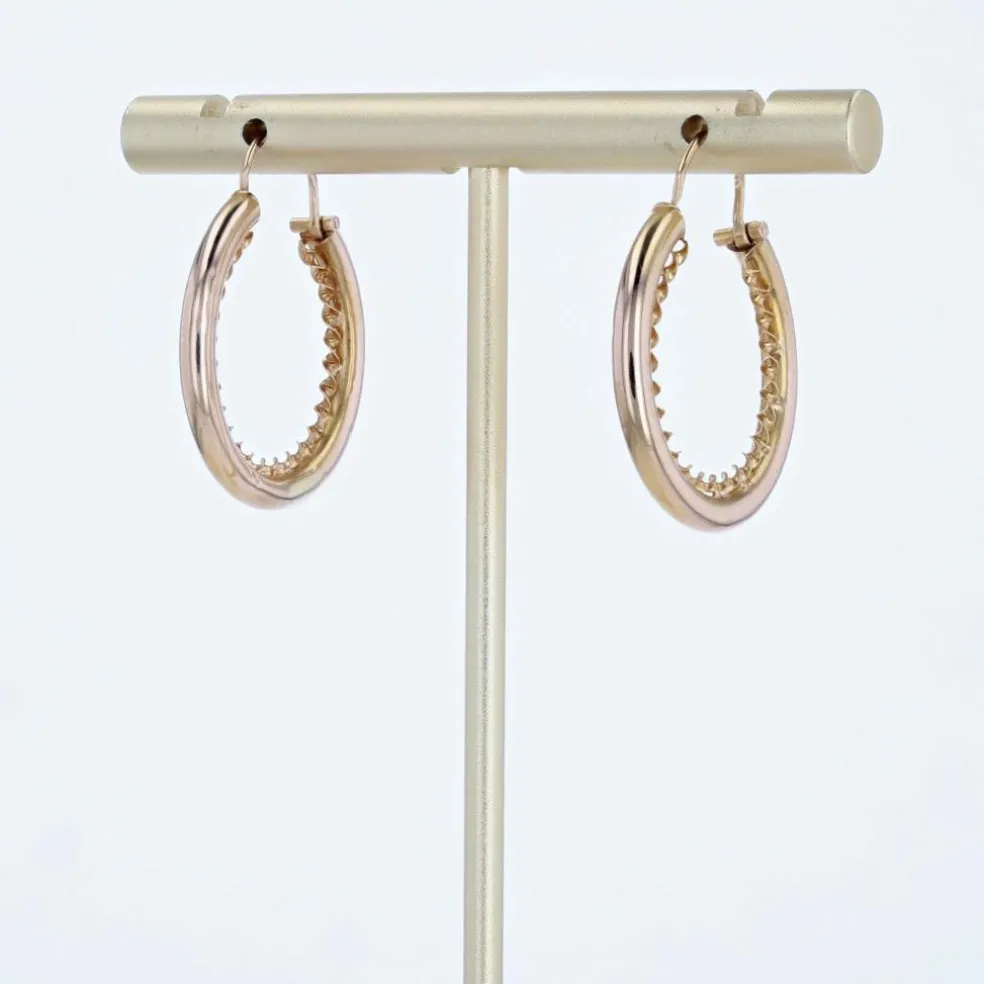 Boucles d'oreilles créoles or rose