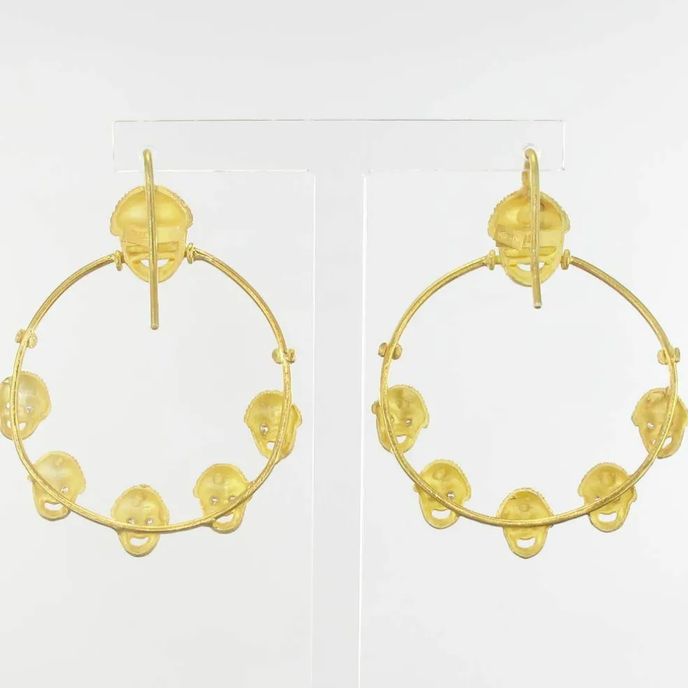 Boucles d'oreilles créoles masques