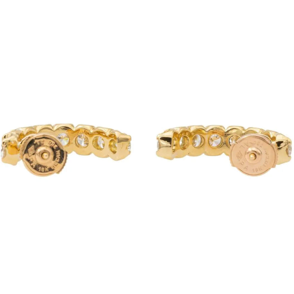 Boucles d'oreilles Créoles Or jaune Diamant