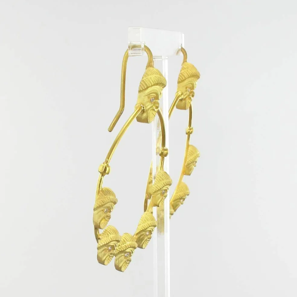 Boucles d'oreilles créoles masques