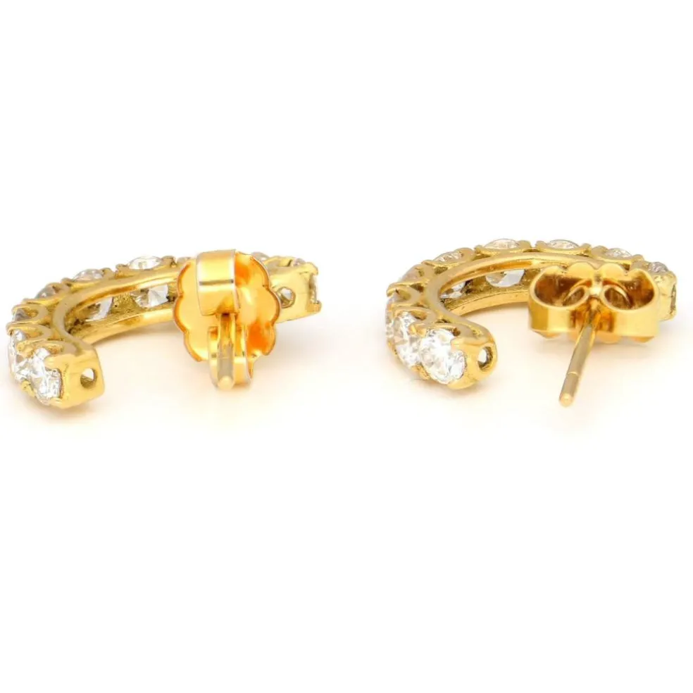 Boucles d'oreilles créoles en diamant