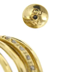 Boucles d'oreilles créoles Or jaune Diamants