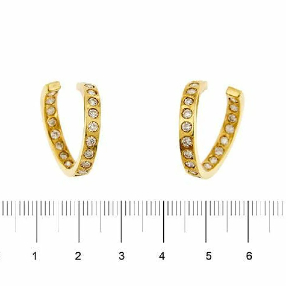 Boucles d'oreilles créoles en diamant