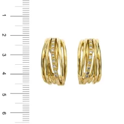 Boucles d'oreilles créoles Or jaune Diamants