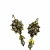 Boucles d'oreilles dalmates avec perles naturelles, XIXe siècle