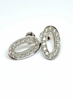 Boucles d’oreilles DALUMI or blanc et diamants