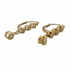 Boucles d'oreilles début 20ème siècle or diamants