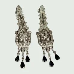 BOUCLES D'OREILLES DE STYLE ART DÉCO